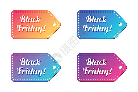 黑色星期五白字母贴在标签上营销徽章市场紫色海报插图卡片贴纸传单横幅图片