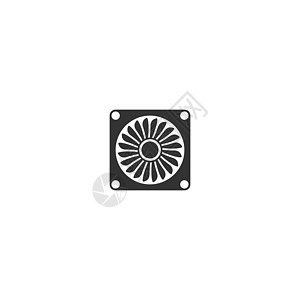 图标标志标志平板设计模板刀刃圆圈扇子涡轮呼吸机黑色转子冷却器飞机活力图片