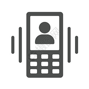 手机通话振动矢量图标隔离在白色背景上 用于 web 移动和用户界面设计的手机铃声平面图标图片
