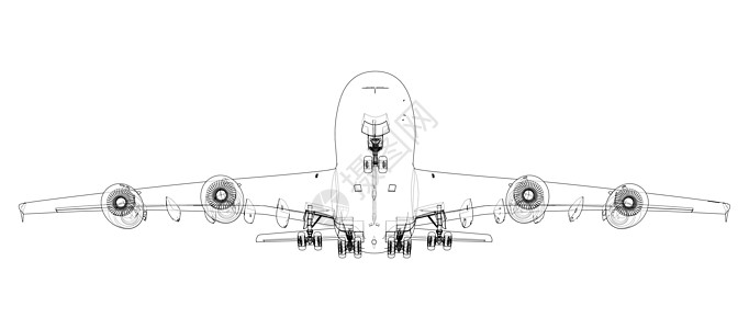 Airoplane 3D的矢量投影飞机场速度航空蓝图旅游飞机卡通片车辆插图货物图片