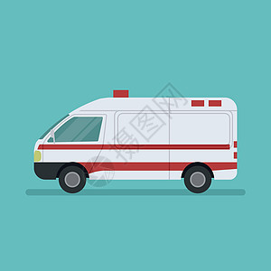 医疗紧急救护车矢量设计图片