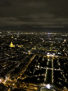 夜景 巴黎全景 从顶端的埃菲尔铁塔图片