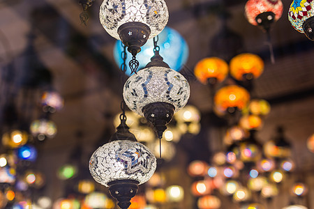 多彩多彩的土耳其马赛克混合灯 东方传统光玻璃红色店铺活力礼物艺术市场纪念品旅游火鸡图片