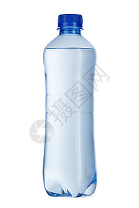 白色上隔离的塑料塑料中的小瓶矿泉水工作室液体瓶子饮料空白矿物图片