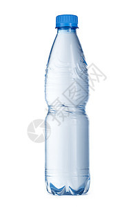 白色上隔离的塑料塑料中的小瓶矿泉水空白饮料瓶子工作室矿物液体图片