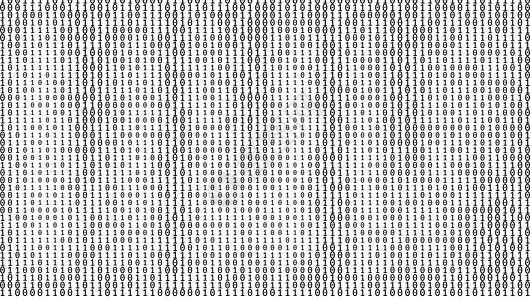 渐变二进制代码位数背景算法电脑密码技术编码全球数据电子矩阵白色背景图片