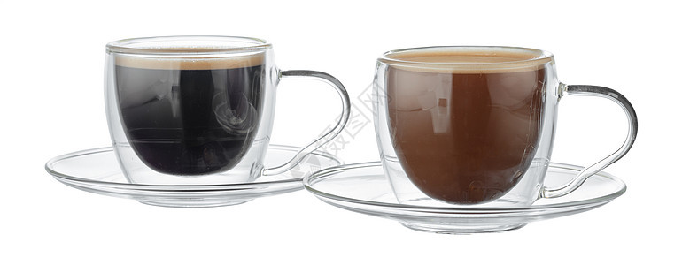 玻璃杯咖啡 在白色上隔绝玻璃杯子工作室液体黑色图片