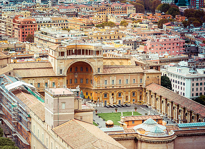罗马梵蒂冈博物馆旅游全景景观摄影博物馆城市教廷地标旅行背景图片