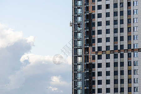 住宅公寓楼群的建筑建设工作勃起建设者起重机财产天空阳台摩天大楼工程房子图片