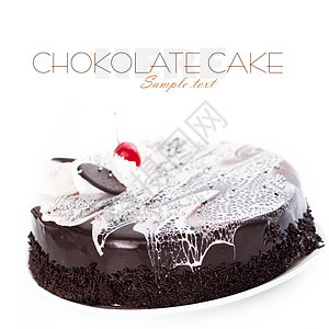 樱桃蛋糕甜点美食奢华巧克力派对红色蛋糕庆典盘子糕点图片