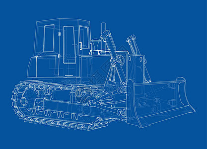 地球推土机 推土机建造车辆装载机蓝图技术活动机械草图反铲挖掘机图片