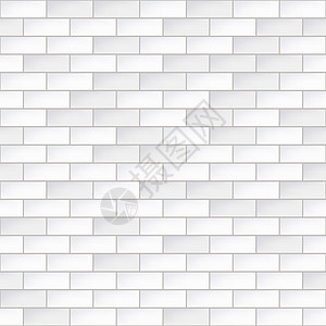 简单白砖墙无缝模式图片