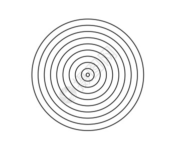 同心圆元素 黑白色环 声波单色图形的抽象矢量图线条黑色艺术插图螺旋圆形几何学标识墙纸中心图片