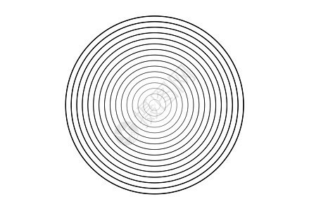 同心圆元素 黑白色环 声波单色图形的抽象矢量图漩涡线条散热中心技术标识墙纸插图黑色几何学背景图片