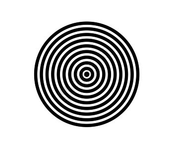 同心圆元素 黑白色环 声波单色图形的抽象矢量图圆形线条散热技术中心螺旋几何学墙纸白色标识背景图片