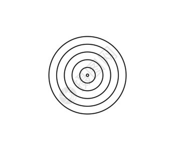 同心圆元素 黑白色环 声波单色图形的抽象矢量图散热漩涡墙纸螺旋黑色艺术标识中心插图圆形背景图片