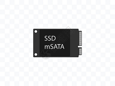 固态驱动器 ssd mSATA 图标 矢量图 平面设计等距电子贮存硬件单元视频记忆电路木板电脑图片