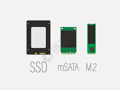 SSD mSATA M2 SSD 图标 矢量图 平面设计数据记忆贮存硬件速度硬盘电路板钥匙技术贴纸图片