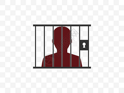 监狱 监狱图标 矢量插图 公寓设计惩罚俘虏笼子逮捕细胞定罪安全酒吧局限法律图片