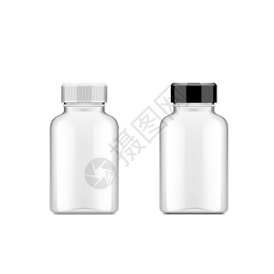 用于医疗或其他用途的现实塑料瓶子药片处方药店饮料包装产品治疗药剂插图酸奶图片
