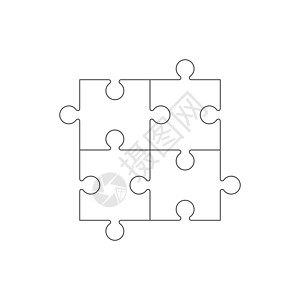 简单拼图图标 矢量插图 平面设计实体安装战略收集合作协议地面解决方案商业一体化背景图片