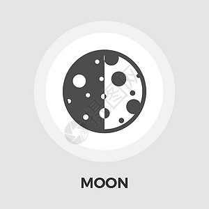 月亮平面 ico月相科学星星行星正方形黑色圆圈场景天气月光图片
