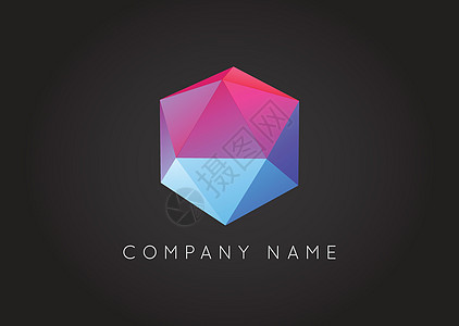 Trendy 水晶三对三角测绘 Gem Logo元素完美于商业几何低多边形风格视觉识别矢量三角形坡度插图奢华宝石蓝宝石标识身份创图片