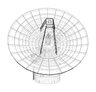 无线电望远镜概念概要说明天线收音机技术天文学研究科学蓝图天文播送射电图片