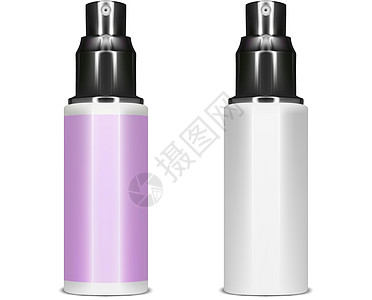 两个化妆喷雾瓶 粉红白图片