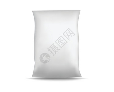 供自定义设计用的矢量 Blank 白油食品包装单板上套装软件包阴影商品零食预览筹码店铺存货插图小袋风俗图片