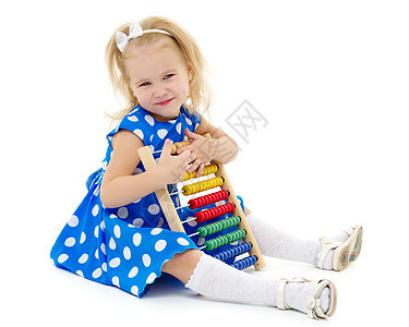 这女孩指望算盘柜台课堂游戏会计数学童年玩具学习计算学校图片