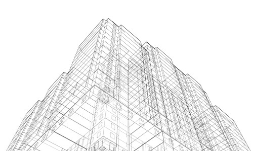 多层楼建筑的电线框架模型房子文档住房线条插图设计师建筑师建造原理图建筑学图片