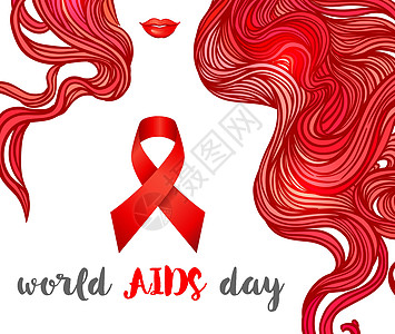 制止艾滋病 现实的红色丝带 援助宣传标志 12月1日世界艾滋病日活动药品保健机构丝绸插图预防帮助警觉团结图片