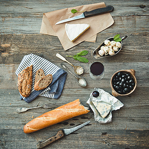 法语烹饪粮食团体草药奶制品桌子小吃勺子美食早餐乡村图片