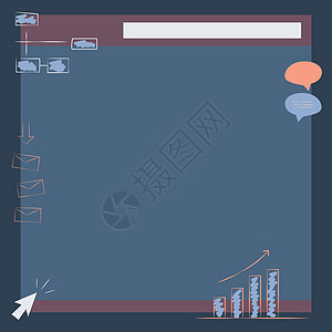 大板接收新消息电子邮件和搜索技能改进的插图 屏幕绘图接受信息在线通信金融图形营销职业教育卡通片互联网网页数据商务背景图片