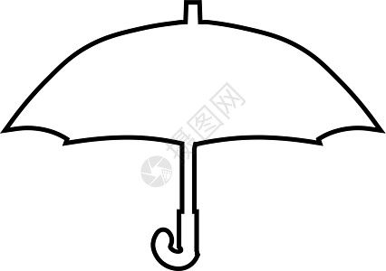 伞状线图标 矩阵矢量徽标 白上孤立的线性象形图 预报天气符号图片