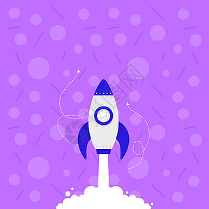 火箭飞船发射快速直达外层空间的插图 太空飞船绘图在天空高飞 航天飞机卡通漂浮在空中金融创新蓝色卡通片冒险墙纸科学火焰进步自然现象图片