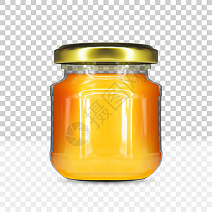 清空圆环蜂蜜玻璃罐加金螺丝帽图片