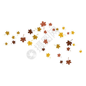 秋后地环境植物季节树叶插图落叶金子棕色黄色白色图片