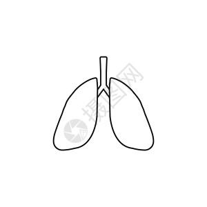 肺部 医用图标 矢量插图 平面设计胸部呼吸生物学医院卡通片科学疾病药品艺术解剖学图片