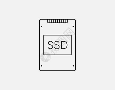 固态驱动器 ssd 图标 矢量插图 平面设计阴影光盘技术硬盘服务器标识电脑卡片磁盘内存图片