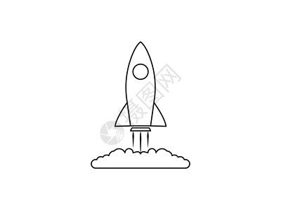发射 火箭 启动图标 矢量说明 平面设计速度天空商业卫星飞船星星星系科学艺术车辆图片