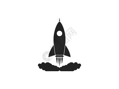 发射 火箭 启动图标 矢量说明 平面设计卡通片火焰勘探艺术标识飞船插图科学商业速度图片