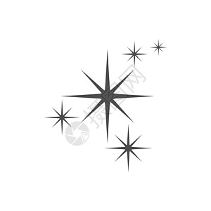 Sparkle 恒星图标 矢量插图 平面设计收藏圆形太阳五边形速度星号黑色绘画火花五角星图片