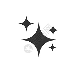 Sparkle 恒星图标 矢量插图 平面设计艺术绘画耀斑网络星尘插画家震级火花星星按钮图片