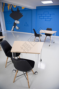业务办公室内部内部装饰建筑工作蓝色桌面扶手椅风格地面椅子座位图片