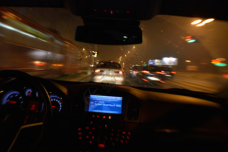夜车驾驶沥青车辆运输小径时间立交桥隧道运动城市旅行图片