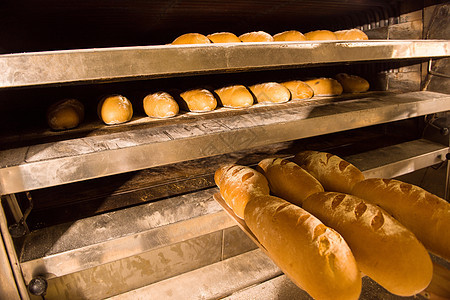 面包店烤面包制造业烤箱美食机械自动化机器小麦加工食物面团图片