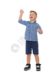 男孩挥手挥手拇指孩子青年情感成功男性工作室乐趣手指快乐图片