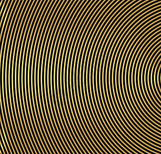 抽象的金色矢量圆圈半色调背景 渐变复古线条图案设计 单色图形白色标识同心技术螺旋艺术几何学运动黑色条纹图片